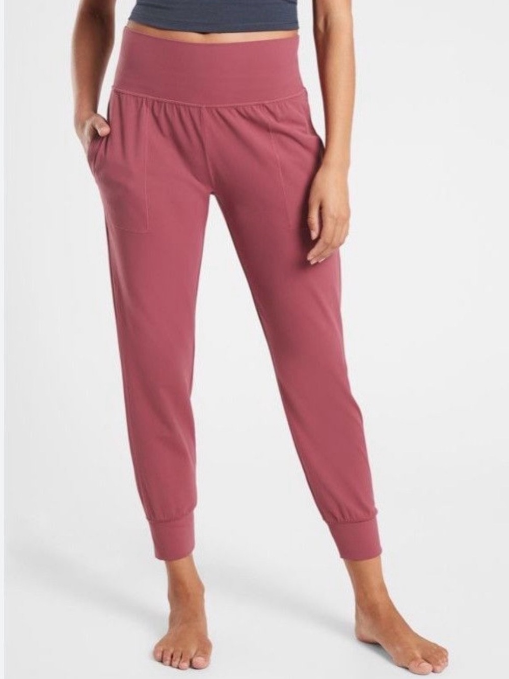 Athleta Salutation High Rise Jogger Powervita Soft Rose Pink S